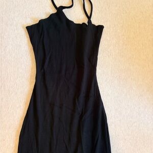 Naked Wardrobe Elegant Black Halter Dress
